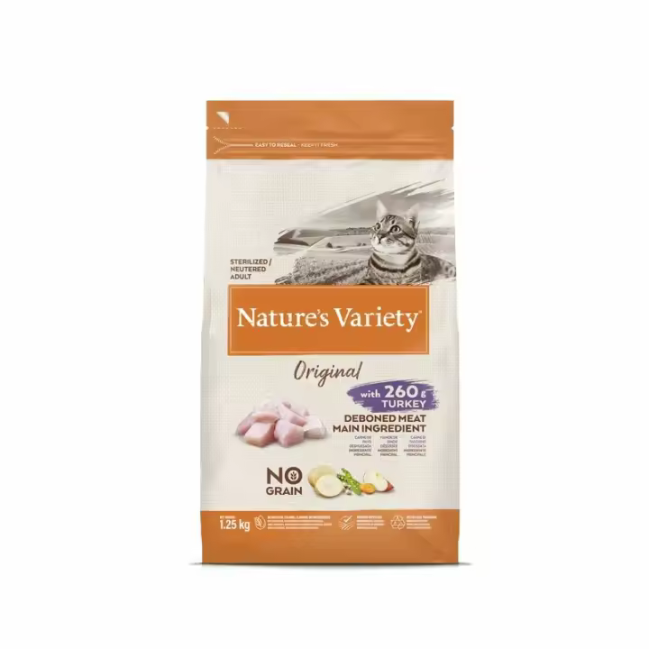Nature'S Variety Gato Adult No grain Original Esterilizado Pavo 1,25Kg, Pienso Para Gatos seco.Natures variety - 1