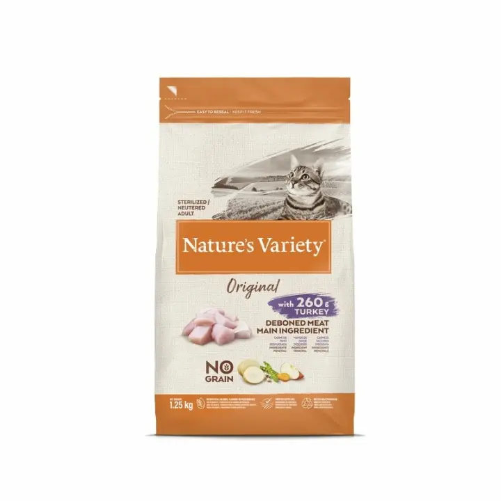 Nature'S Variety Gato Adult No grain Original Esterilizado Pavo 1,25Kg, Pienso Para Gatos seco.Natures variety - 1