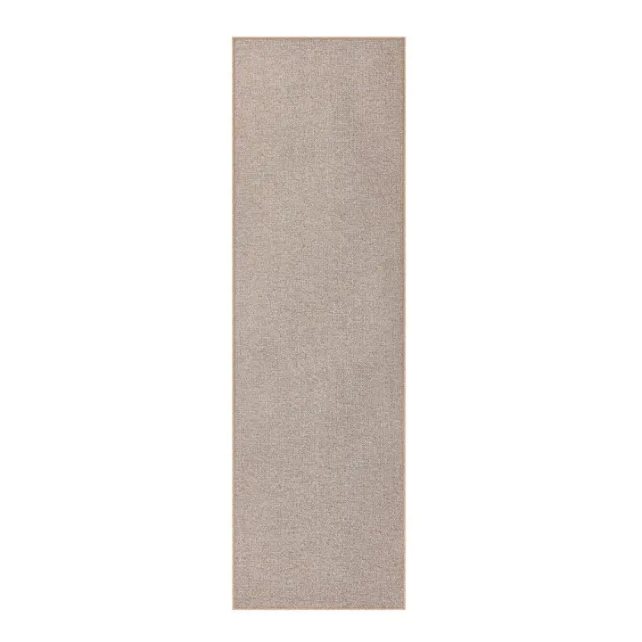 Alfombra Antideslizante de Yute Sintético 80x300 cm, Lavable a Máquina, para Salón, Dormitorio y Comedor, Color Marrón Camello - 1