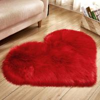 Carpetas De Piel Sintética En Forma De Corazón 30X40cm Alfombra Shaggy Lavable Para Decoración De Sala De Estar Y Dormitorio - details 9