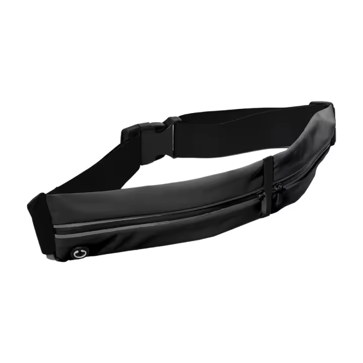 Riñonera Deportiva Doble Cremallera , Cinturón Ajustable Unisex para Correr, Belt Viaje Deportiva de Moda, Bolsa Cintura Elástica Reflectante, Porta Movil Running - 1