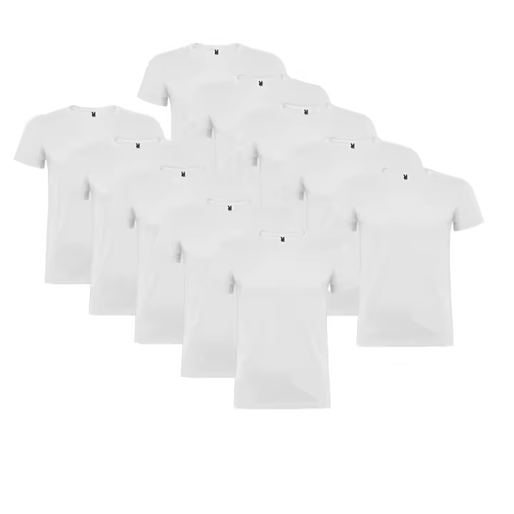 Roly - Pack 10 Camisetas Básicas Unisex - Manga Corta - 10 Camisetas de Algodón - Tallas S a 2XL - Amplio Surtido de Colores - 1