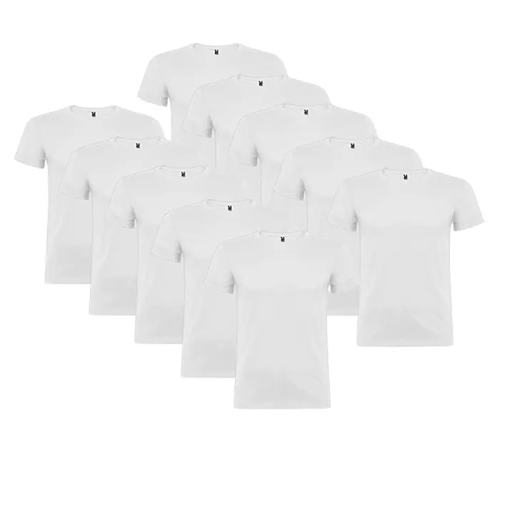 Roly - Pack 10 Camisetas Básicas Unisex - Manga Corta - 10 Camisetas de Algodón - Tallas S a 2XL - Amplio Surtido de Colores - 1
