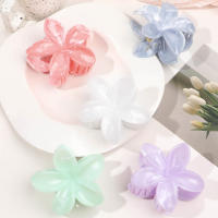 5Pcs Clip Para El Cabello De Flor Resistente Y Antideslizante Grandes Y Marbeteadas Estilo Hawaii Para Cabello Grueso Y Delgado - details 0