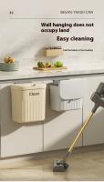 Bandeja De Cocina Pared Montada Con Tapa Cesta De Basura Para Armario Baño Sótano 8.5/12L Recipiente De Residuos Ecológico - details 2