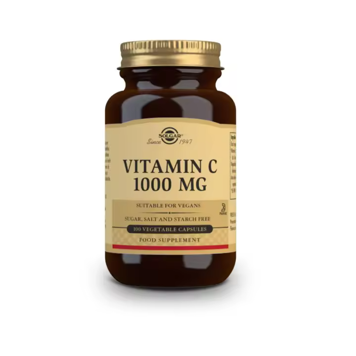 Solgar Vitamina C 1000 Mg - Cápsulas Vegetales - Sistema Inmunitario - Salud Óptima - 100 Cápsulas - 1