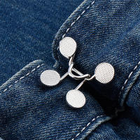 Juego De 2 Piezas De Cierres De Cinturón De Metal Ajustables Para Jeans Sin Necesidad De Taladro Cierre De Abrazadera Desmontable Y Reutilizable Material De Aleación De Zinc - details 1