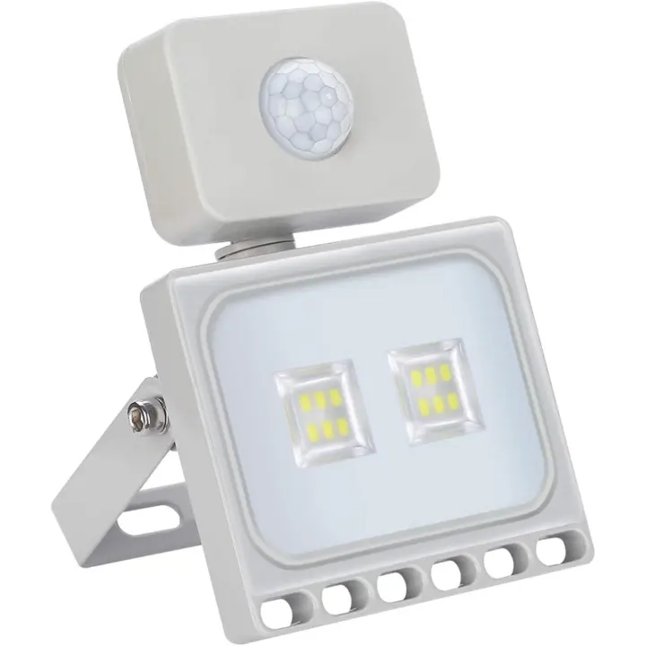 Foco LED con sensor de movimiento de 10 W, luces exteriores impermeables IP65, luces de seguridad blancas frías de 6000-6500 K, foco LED exterior para patio, jardín, terraza - 1