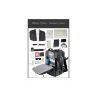 Bolsa para portátil de 17 pulgadas para hombre, mochila Extensible de viaje de negocios con puerto de carga USB y diseño impermeable de gran capacidad, 36-55L - details 8