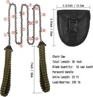 Motosierra portáthil de Mangos de Cuerda de paracaídas multimoción, Kit de herramientas de Nailon, Sierra de cable para equipo de supervivencia, camping, Caza. - details 0