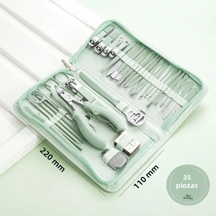 Nuevo Set De Tijeras Para Uñas De Acero Inoxidable Profesional Con Bolsa De Cierre Dental Manicura Y Pedicura Regalo De Navidad - 1