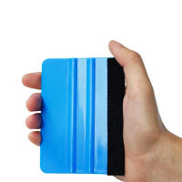 5pcs Herramientas De Instalación De Pegatinas De Coche Film Squeegee Scrapers De Fibra De Carbono Con Squeegee De Piel Para Embalaje De Película Y Adhesivos De Coche - details 5