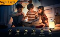 Lámpara De Noche Para Niños Luz De Sueño Aid Con Memoria Recargable Táctil Y Dimmer Continuo Portátil Forma Redonda ABS - details 0