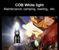 Linterna LED Ultra Brillante ABS 100000LM COB Roja Recargable USB 5 Modos Zoom Exterior Torcha Con Puntero Láser Resistente Al Choque Y Agua - details 4