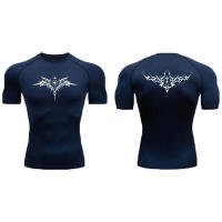 Camiseta De Compresión Anime Para Hombres Estampado Transpirable Fitness Deporte Secado Rápido Guardia De Rostro Para Gimnasio Equitación Tops Casual - details 3