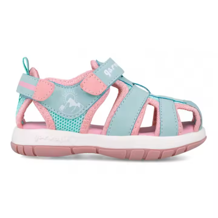 Garvalin sandalia textil con velcro para niña 252820 color aqua - 1