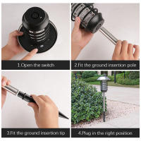 Lámpara Asesina De Mosquitos Solar 2 En 1 Con Luz UV Impermeable Para Jardín Camping Iluminación De Paisaje LED Regalo - details 3