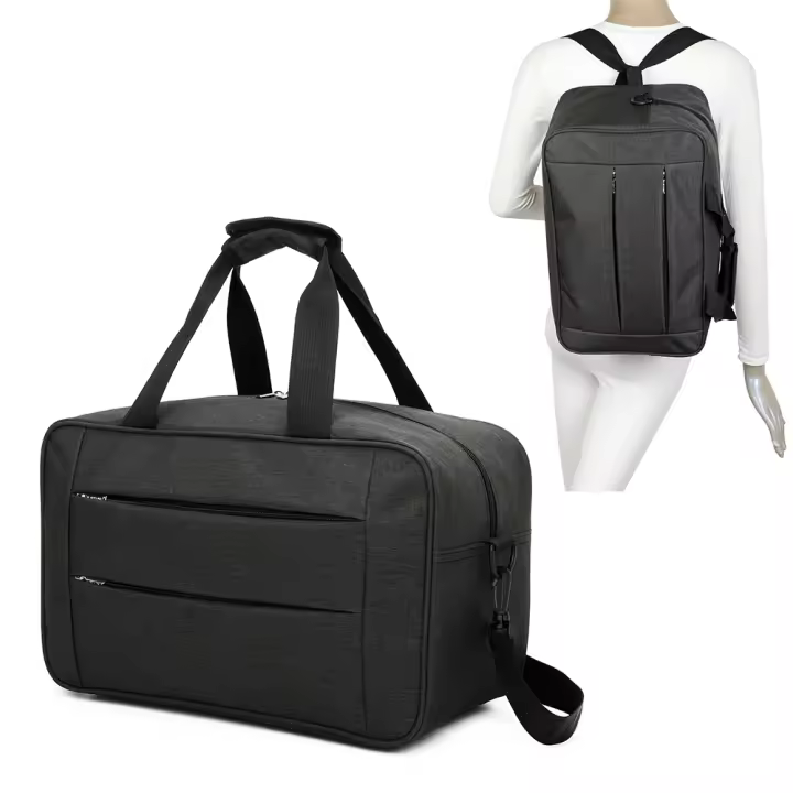 RAYKONG Bolsa de cabina convertible en mochila 40x20x25cm Ryanair 10kg equipaje de mano bolso de cabina Vueling - Negro/AzulMarino/Rosa/Morado/Rojo/Gris - 1