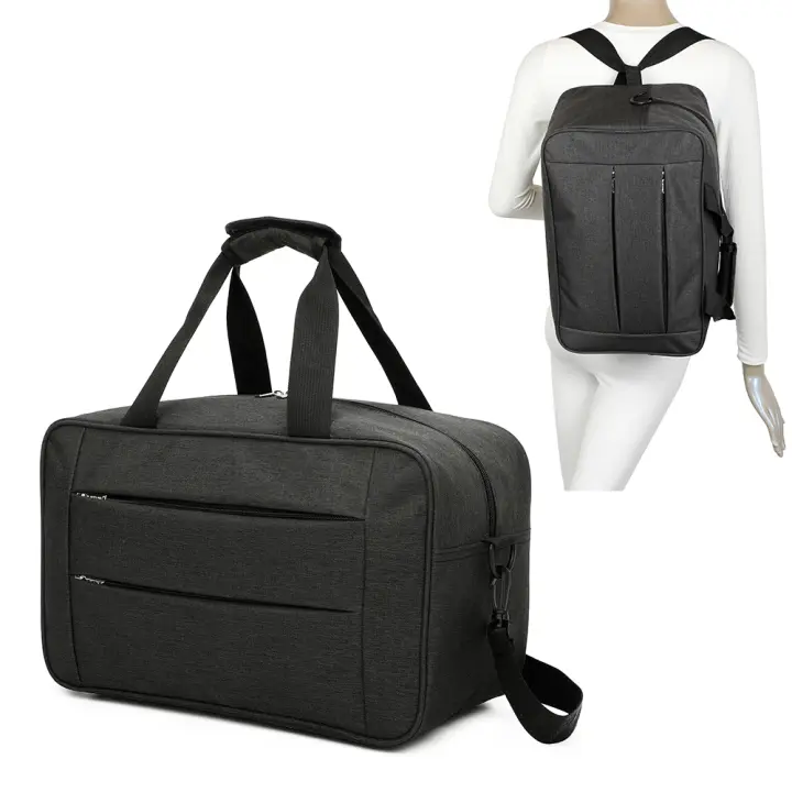 RAYKONG Bolsa de cabina convertible en mochila 40x20x25cm Ryanair 10kg equipaje de mano bolso de cabina Vueling - Negro/AzulMarino/Rosa/Morado/Rojo/Gris - 1