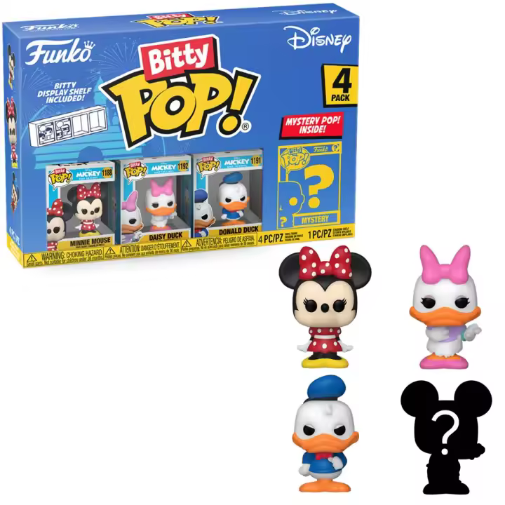 Funko Bitty Pop! Mickey y sus Amigos - Minnie, Daisy, Donald y ¿?, 71320 - 1