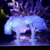 Coral Luminoso De Silicona Para Acuario Decoración Submarina Con Hojas Grandes Paisaje Acuático Accesorios Para Tanque De Peces - details 0