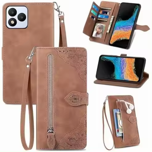 Funda tipo billetera con cremallera para Vortex J24, funda para Vortex J24, funda de piel sintética tipo libro con función atril y cierre magnético de primera calidad, funda interior de TPU suave para Vortex J24, color morado - 1