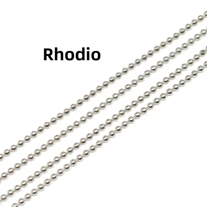 Cadenas De Bolas Metálicas En Lote De 5m Para Joyería DIY Accesorios De Enlaces De Collar Tamaños 1.2 1.5 2.0 Mm - 1