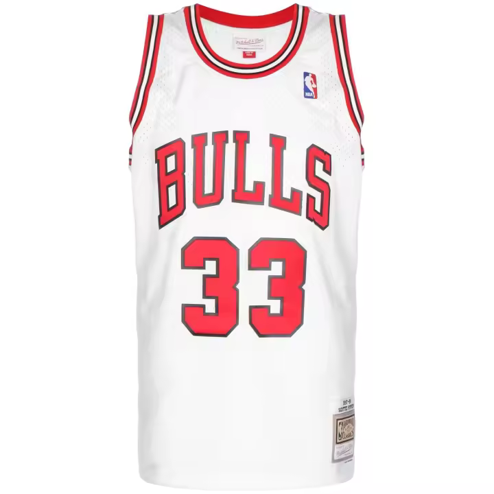 Camiseta de Baloncesto Mitchell & Ness Chicago Bulls Nba para unisex en color blanco - 1