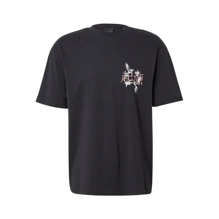 ONSKEANE RLX SS PRINT TEE Jet Black CHINESE BIRDS - 1