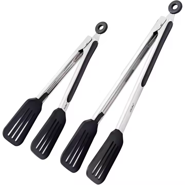 Juego de espátula, espátula de Cocina, Maple inoxidable y silicona de primera calidad | Utensilios antiadherentes resistentes al Calor de 600 °F para Cocinar, voltear y Cocinar - 1