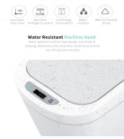 Basurero Inteligente NINESTARS Con Sensor De Movimiento Y Cubierta De Inducción LED Auto Sellable 7L Para El Hogar - details 2