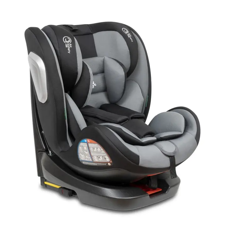 Various Silla de Coche I-Size Giratoria 360° con Isofix Gris  I-Size Silla de Coche con ISOFIX Giratoria 360°,40-150 cm, de 0 a 12 años, Grupo 0/1/2/3,ECE R129,5 Posiciones Reclinadas, Protección Lateral, con Fijación Superior,Color Gris (Gris) - 1