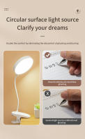 Lámpara De Mesa USB Recargable Lámpara De Escritorio Clip Lectura De Noche Luz LED Táctil 3 Modos Dimming Protección Ocular Con Cable De Enchufe - details 6