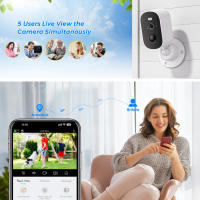 Cámara IP WIFI 4MP Batería Recargable Seguridad Al Aire Libre Vigilancia De Video 1080P HD Detección De Movimiento Humano Monitoreo De Bebé iCSee Negro - details 8