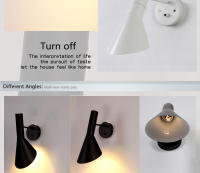 Lámpara De Pared Moderna Nórdica Con Enchufe Para Dormitorio Y Sala De Estar Iluminación Decorativa 220V E27 Material De Hierro - details 6
