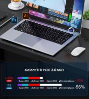 Portátil Ninkear A15 Pro, pantalla IPS 15.6'' 1920*1080, AMD Ryzen 5 6600H máxima 4.5GHz, 32GB RAM 1TB SSD, Windows 11, WiFi 6, Bluetooth 5.0, teclado retroiluminado, 2*Type-C, 2*USB3.0, 1*HDMI, 1*puerto para auriculares, 1*Micro SD - details 10
