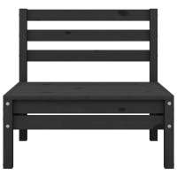 vidaXL Juego de muebles de jardín 4 pzas madera de pino maciza negro - details 4
