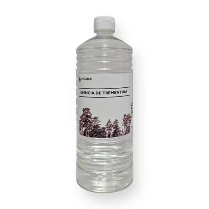 QUIMIBASE - ESENCIA DE TREMENTINA 1 LT - diluyente para pinturas, especialmente oleos, esmaltes y barnices, se puede utilizar para la limpieza de útiles y herramientasde pintura, color blanco - 1