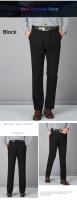 Pantalones De Trabajo Casuales Para Hombre 100% Algodón Verano Delgados Y Ligeros Estilo Clásico Negocios Moda Elásticos Talla Alta Colores Variados - details 8