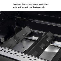 4PCS Placas De Calor Portátiles Para Barbacoa Acero Inoxidable Quemador Asado Cubierta De Protección Para Charbroil Repuestos De BBQ - details 6