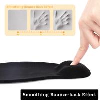 Alfombras de ratón ergonómica y económica con reposamuñecas de espuma de gel y base de poliuretano antideslizante para PC y portátil, resistente y fácil de limpio. - details 3