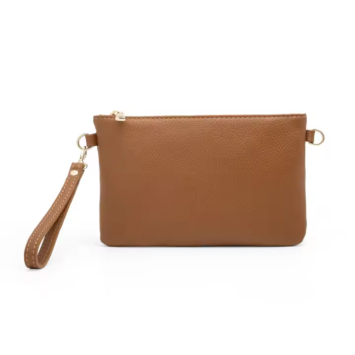 Bolso Clutch Mujer with Correa para el hombro, Bolso de fiesta, mini Bolso Piel authentic Suave, Made in Italy, Modelo Mya , Clutch Cuero - 1