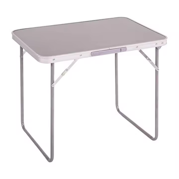 COSHANO Mesa Plegable de Aluminio para Camping Tablero MDF 80x60x70cm Outdoor Picnic Acampada Vacaciones Playa (Gris) - 1