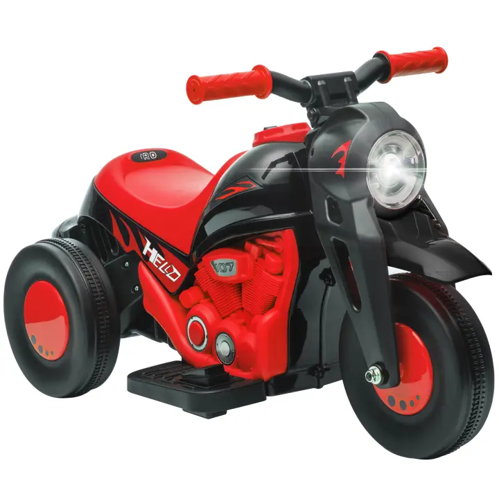 AIYAPLAY Moto Eléctrica para Niños de +2 Años Moto de Batería para Niños 6V con Función de Soplar Burbujas Faros Música Moto para Niños con Velocidad 3 km/h Carga 30 kg - 1