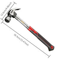 Martillo De Grapa 10oz/13oz Cabeza Redonda Y Cuadrada Herramienta De Eliminación De Clavos Para Carpintería Y Trabajo Con Madera - details 7