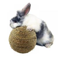 Juguete Para Mascotas Pequeñas 1pc Bola De Juego Para Hamster Guisante Duradera Hecha De Hierba Tejida Accesorios Para Jaula De Conejo - details 2