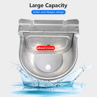 Bol De Agua Automático Para Animales De Peluca Y Ganado En Acero Inoxidable Con Bola Flotante Para Ganado Vacuno Caballo Oveja Cordero Perro - details 1