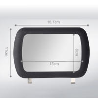 Espejo De Maquillaje Para Coche Universal De Alta Definición Espejo Cosmético De Visera Clip Tipo Material Vidrio PP Acero Alemán Tamaño 16.7x11cm Peso Del Paquete 0.02kg - details 5