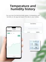 Sensor De Temperatura Y Humedad WiFi Tuya Compatible Con APP Remota Bluetooth Para Hogar Inteligente Iluminación Backlight - details 3