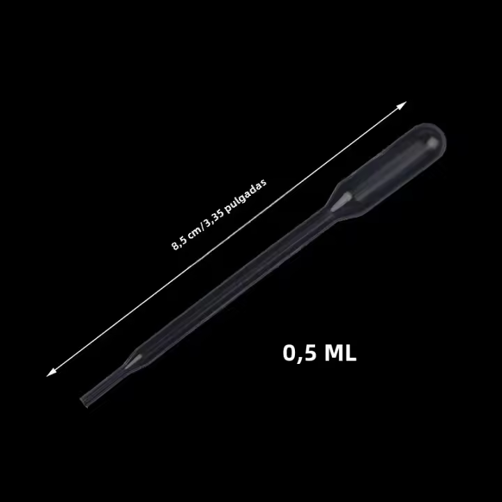 100Pcs Pipetas Desechables De Plástico 0.5ML Para Transferencia Y Succión De Resina EPOXÍTICA UV Molde De Silicona Para Fabricación De Joyas - 1